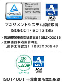 ISO9001.14001の取得及び医療機器製造業許可